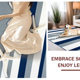 Minimalist Grey Striped Artistry(Blue)