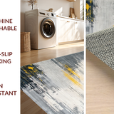 Artistic Grey Yellow Abstract Fusion(Gray)