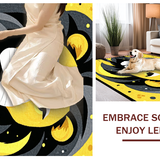 Ultra Soft Area Rug, Non Slip, Stain Resistant, Washable Area Rugs for Living Room, Bedroom, Charming Childlike Illustration Rug(Yellow)