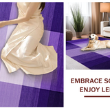 Ultra Soft Area Rug, Non Slip, Stain Resistant, Washable Area Rugs for Living Room, Bedroom, Warm Monochrome Plush Experience(Purple)