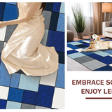 Contemporary Blue Geometric Fusion(Blue)