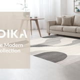 Ultra Soft Area Rug, Non Slip, Stain Resistant, Washable Area Rugs for Living Room, Bedroom, Serene Monochrome Wave Patterns(Gray)