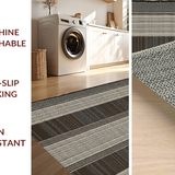 Ultra Soft Area Rug, Non Slip, Stain Resistant, Washable Area Rugs for Living Room, Bedroom, Contemporary Cozy Textured Welcome(Brown)