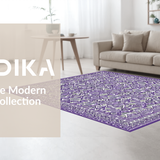 Ultra Soft Area Rug, Non Slip, Stain Resistant, Washable Area Rugs for Living Room, Bedroom, Artistic Rich Purple Comfort(Purple)
