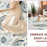 Ultra Soft Area Rug, Non Slip, Stain Resistant, Washable Area Rugs for Living Room, Bedroom, Boho Chic Paisley(Beige)