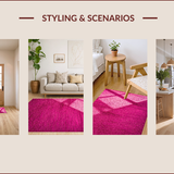 Ultra Soft Area Rug, Non Slip, Stain Resistant, Washable Area Rugs for Living Room, Bedroom, Vintage Low Pile(Pink)