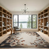 Vintage Cherry Blossom Beige Area Rug