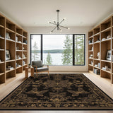 Gold Butterfly Floral Vintage Area Rug