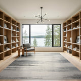 Sweeping Grey Streak Abstract Area Rug