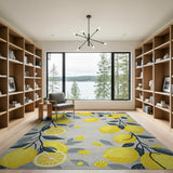 Yellow Lemon Branch Area Rug
