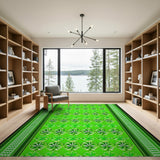 Emerald Shamrock Clover Area Rug