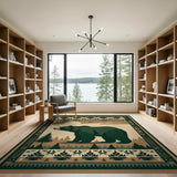 Southwestern Green Bear Wilderness Area Rug