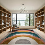 Arched Rainbow Multi-Color Area Rug