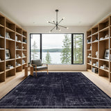 Starry Grid Black White Area Rug