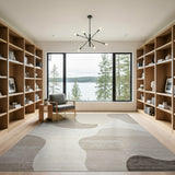 Abstract Area Beige Abstract Organic Shapes Area Rug