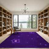 Purple Cosmic Mandala Area Rug