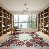 Purple Grape Vine Border Area Rug