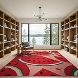 Whimsical Watermelon Slice Area Rug