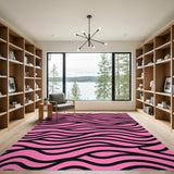 Wavy Abstract Area Pink Wavy Abstract Area Rug