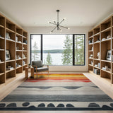 Multi-Color Gradient Wave Landscape Area Rug