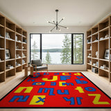 Vibrant Alphabet Kids Learning Rug