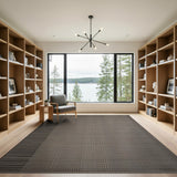 Modern Grey Woven Geometric Area Rug