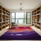 Surreal Floating Pine Islands Gradient Area Rug
