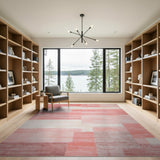 Modern Pink Geometric Block Area Rug