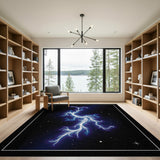 Starry Blue Lightning Branch Area Rug