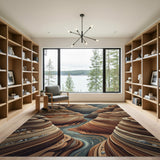 Layered Canyon River Southwestern Rug