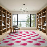 Soft Pink Watercolor Blots Area Rug
