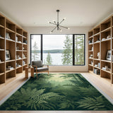 Moonlit Fern Forest Area Rug
