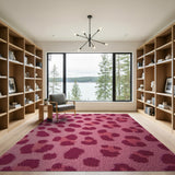 Playful Pink Leopard Spot Tufted Area Rug