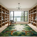 Jungle Tiger Family Area Rug