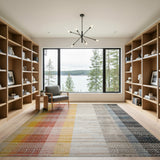 Multi-Color Ombre Vertical Stripe Area Rug