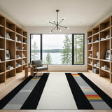Modern Multi-Color Vertical Stripe Area Rug