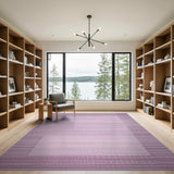 Purple Framed Stripe Area Rug