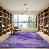 Purple Brushstroke Abstract Area Rug