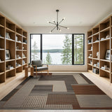 Modern Geometric Block Area Rug