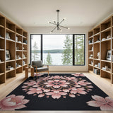 Pink Cherry Blossom Mandala Area Rug