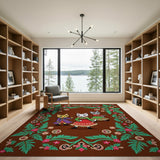 Whimsical Trio of Dressed Cats Area Rug