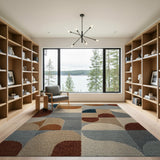 Abstract Arced Geometric Area Rug