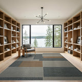Modern Geometric Grey Beige Tan Area Rug
