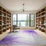 Purple Starburst Abstract Area Rug