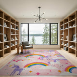 Magical Unicorn Rainbow Kids Rug