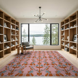 Multi-color and Patterns Ornate Pink Persian Floral Area Rug
