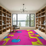 Fruit Pattern Multi-color and Patterns Vibrant Cherry Fruit Pattern Area Rug