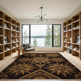 Golden Starburst Heritage Tribal Rug