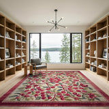 Red Apple Branch Fruit Pattern Area Rug