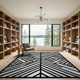 Bold Geometric Modern Bold Black White Geometric Modern Area Rug